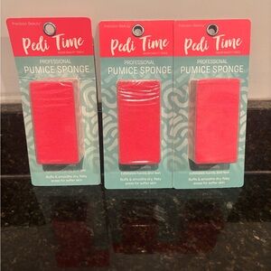 NIB Three-Pack Pedi Time Professional Pumice Sponges